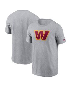 Мужская серая футболка с логотипом Washington Commanders Essential Nike