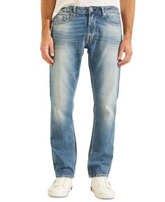 Мужские обычные прямые джинсы с эффектом потертостей GUESS