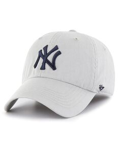 Мужская серая приталенная шляпа с логотипом франшизы New York Yankees &apos;47 Brand