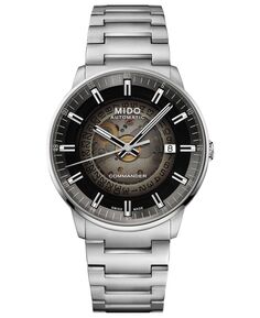 Мужские швейцарские автоматические часы Commander с градиентным браслетом из нержавеющей стали, 40 мм Mido