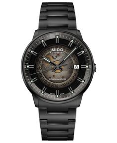 Мужские швейцарские автоматические часы Commander с градиентным черным браслетом с PVD-покрытием, 40 мм Mido