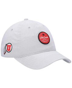 Мужская серая регулируемая шляпа Utah Utes Oxford Circle Black Clover