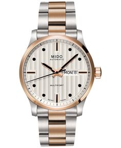 Мужские швейцарские автоматические часы Multifort с двухцветным браслетом из нержавеющей стали, 42 мм Mido
