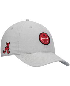 Мужская серая регулируемая шляпа Alabama Crimson Tide Oxford Circle Black Clover