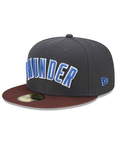 Мужская серая шляпа Oklahoma City Thunder 2022/23 City Edition Official 59FIFTY. New Era