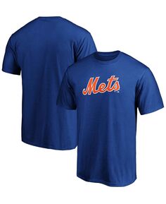 Мужская футболка с официальной надписью Royal New York Mets Fanatics