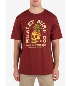 Мужская повседневная футболка с короткими рукавами и ананасовым черепом Hurley