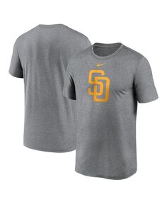 Мужская футболка с логотипом Heather Charcoal San Diego Padres New Legend Nike