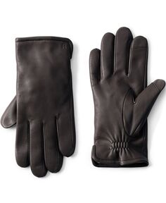 Мужские кожаные перчатки EZ Touch на кашемировой подкладке Lands&apos; End