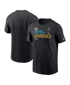Мужская черная футболка с рисунком игрока Trevor Lawrence Jacksonville Jaguars Nike