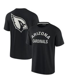Черная мужская и женская супермягкая футболка Arizona Cardinals с коротким рукавом Fanatics Signature