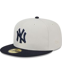Мужская серо-темно-синяя кепка New York Yankees World Class с нашивкой на спине 59FIFTY. New Era