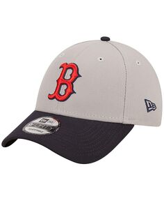 Мужская серо-темно-синяя регулируемая кепка Boston Red Sox League 9FORTY New Era