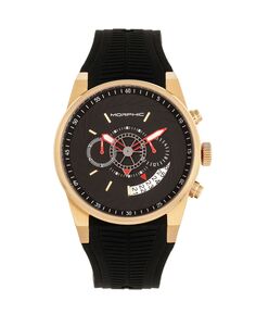 Кварцевые часы M72 Series, MPH7203, черные/золотые силиконовые часы с хронографом, 43 мм Morphic