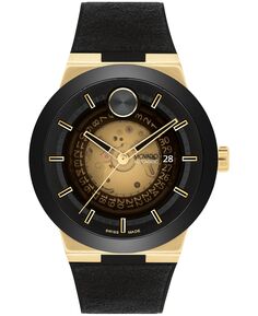 Мужские швейцарские автоматические часы Bold Fusion с черным силиконовым ремешком, 44 мм Movado
