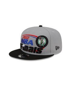 Мужская серо-черная регулируемая кепка Snapback Boston Celtics 2022 для раздевалки чемпионов Восточной конференции 9FIFTY New Era