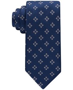 Мужской классический аккуратный галстук с цветочным медальоном Tommy Hilfiger