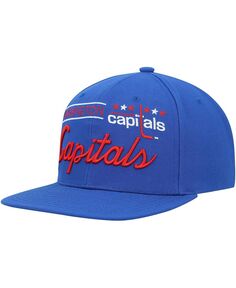 Мужская синяя бейсболка Washington Capitals в стиле ретро с замком Snapback Mitchell &amp; Ness