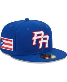 Мужская синяя бейсболка Puerto Rico 2023 World Baseball Classic 59FIFTY приталенная кепка New Era