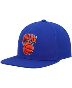Мужская синяя кепка New York Knicks Hardwood Classics Team Ground 2.0 Snapback Mitchell &amp; Ness