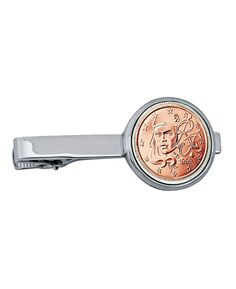 Зажим для галстука для французской монеты номиналом 2 евро American Coin Treasures