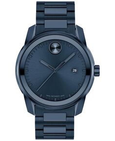Мужские часы Swiss Bold Verso Blue со стальным браслетом с ионным покрытием, 42 мм Movado