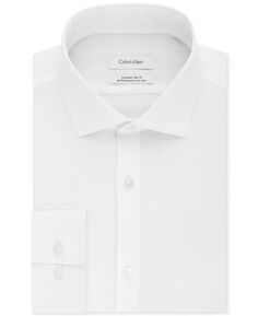 Мужская классическая рубашка очень узкого кроя без утюга с узором «в елочку» Calvin Klein