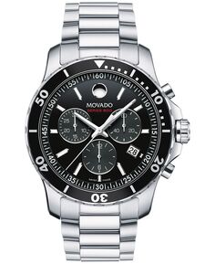 Мужские часы для дайвинга со стальным браслетом и швейцарским хронографом серии 800 Performance, 42 мм Movado