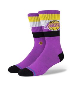 Мужские носки с полосками Los Angeles Lakers Crew Stance
