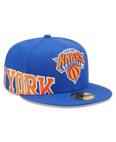 Мужская синяя приталенная кепка New York Knicks с боковым разрезом 59FIFTY New Era