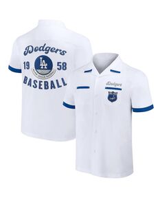 Мужская рубашка на пуговицах для боулинга Darius Rucker из коллекции White Los Angeles Dodgers Fanatics