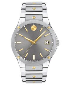 Мужские швейцарские часы SE с браслетом из золота и нержавеющей стали, 41 мм Movado