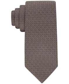 Мужской галстук в тон с квадратным геопринтом Calvin Klein