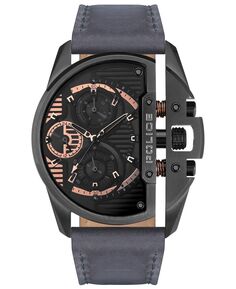 Мужские часы Daintree с серым кожаным ремешком, 48x56 мм Police