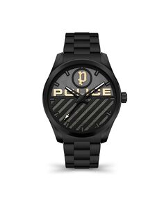 Мужские аналоговые черные часы-браслет из нержавеющей стали, 42 мм Police