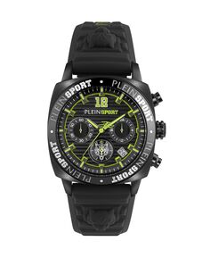Мужские часы Wildcat с черным силиконовым ремешком, 40 мм Plein Sport