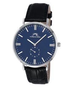 Мужские часы Генри с ремешком из натуральной кожи 842AHEL Porsamo Bleu