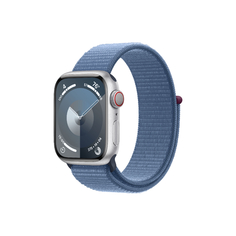 Умные часы Apple Watch Series 9 (GPS + Cellular), 41мм, Silver Aluminum Case/Winter Blue Sport Loop - Onesize