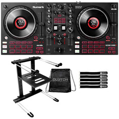 Numark Mixtrack Platinum FX Effects 4-Deck Serato DJ Controller с подставкой для ноутбука Numark Mixtrack Platinum FX Effects 4-Deck Serato DJ Controller w Laptop Stand