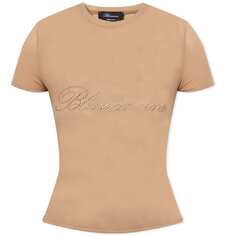 Футболка Blumarine Tulle Crystal Logo Tee