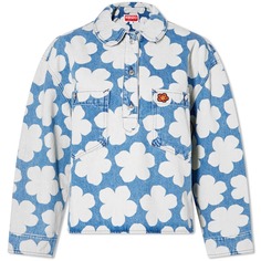 Рубашка Kenzo Poppy Print Denim Polo Overshirt