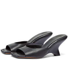 Мюли Gia Borghini Leather Mule Square Toe Heel