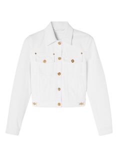 Укороченная джинсовая куртка La Vacanza Versace, белый