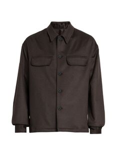 Куртка-рубашка из смесового кашемира KNT by Kiton, коричневый