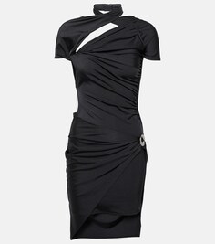 Мини-платье из джерси с вырезами COPERNI, черный