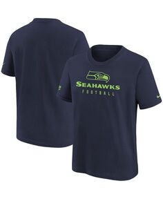 Темно-синяя футболка Big Boys College Seattle Seahawks Sideline Legend Performance Nike