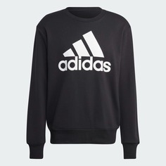 Свитшот Adidas Sportswear Essentials French Terry Big Logo, черный/белый