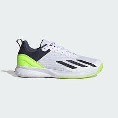 Кроссовки Adidas Courtflash Speed Tennis, белый/черный/зеленый