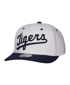 Мужская белая кепка Detroit Tigers Cooperstown Collection Pro Crown Snapback Mitchell &amp; Ness