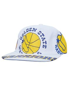 Мужская белая кепка Golden State Warriors Hardwood Classics In Your Face Deadstock Snapback Mitchell &amp; Ness